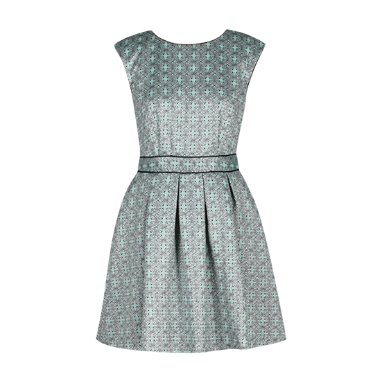 GEO JACQUARD SKATER DRESS